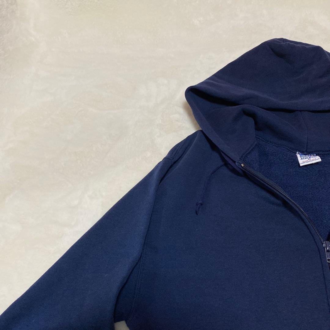RUSSELL ATHLETIC ネイビー ジップパーカー USA製 90s