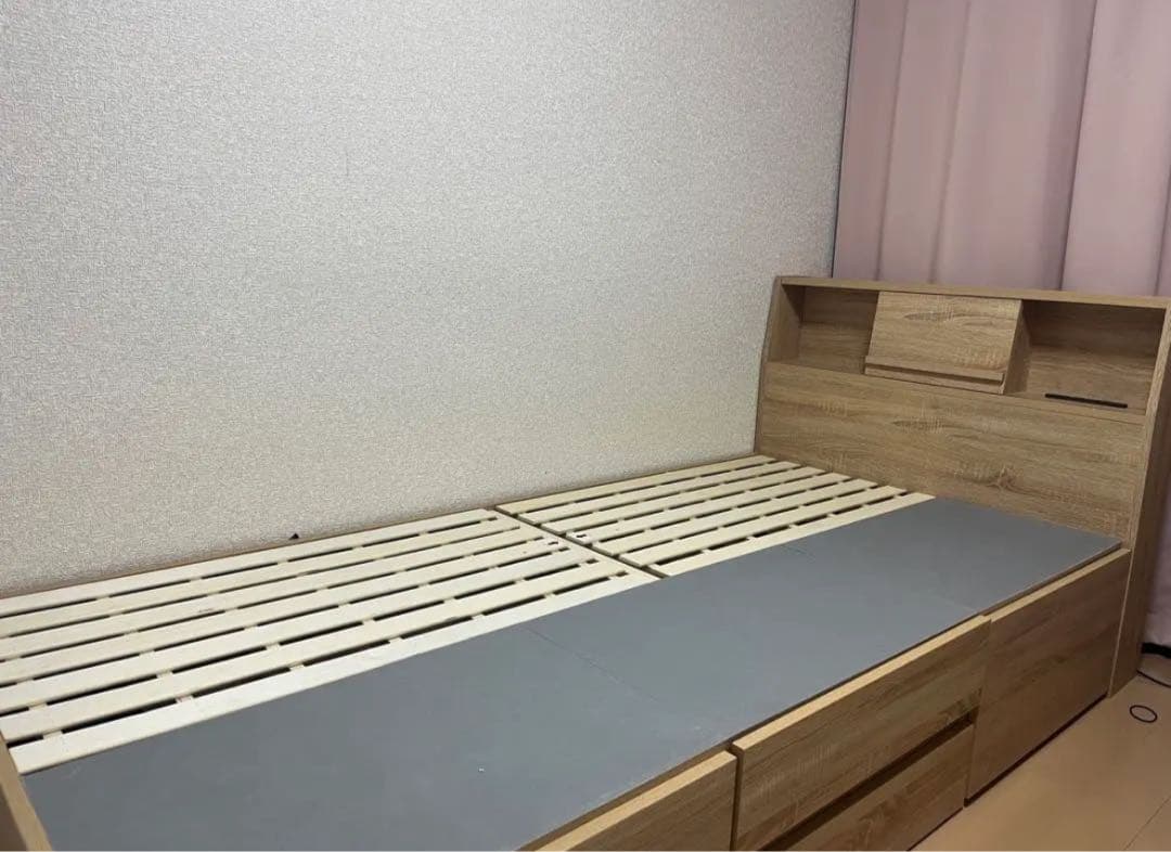 大特価大幅値下げ⭐︎美品⭐︎大容量収納付きシングルベッド USBポート付き