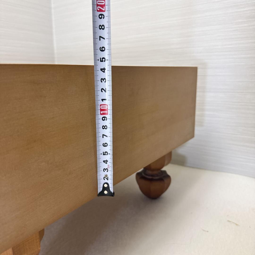 碁盤　4寸7部　板目木裏　脚付　へそ有り