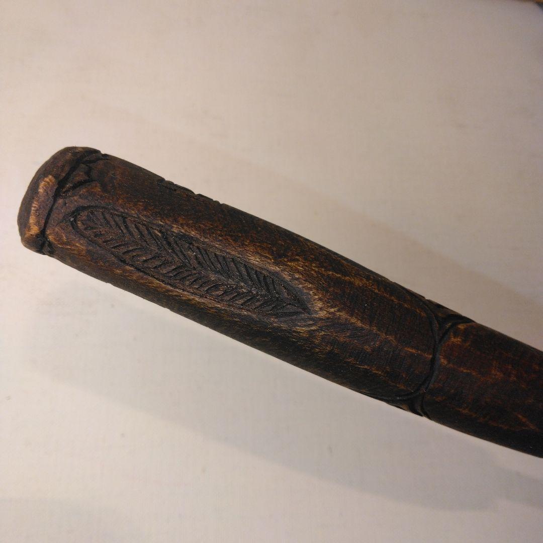 アイヌマキリ　木製彫刻　北海道。