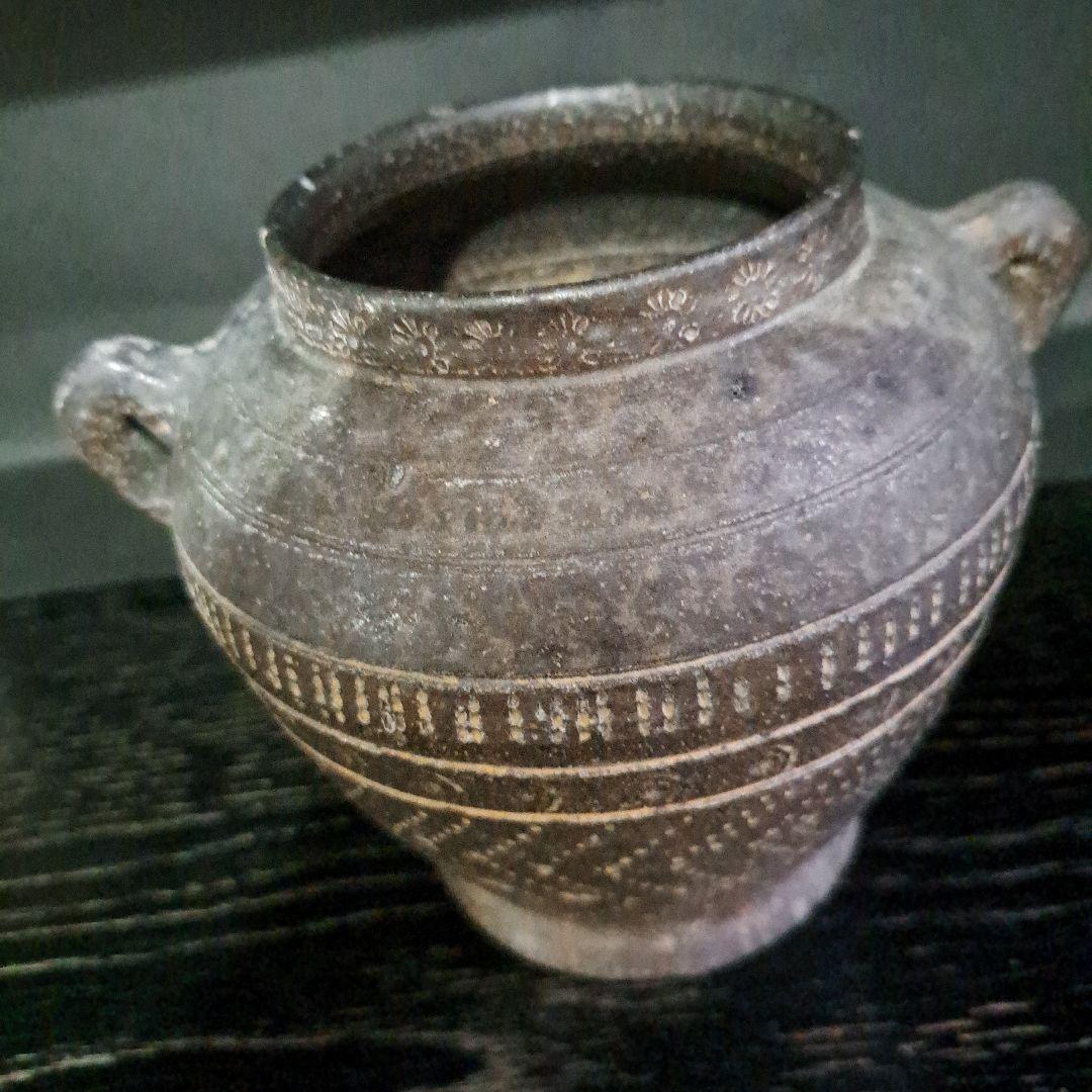 古代土器　　双耳壷　　押形多様図
