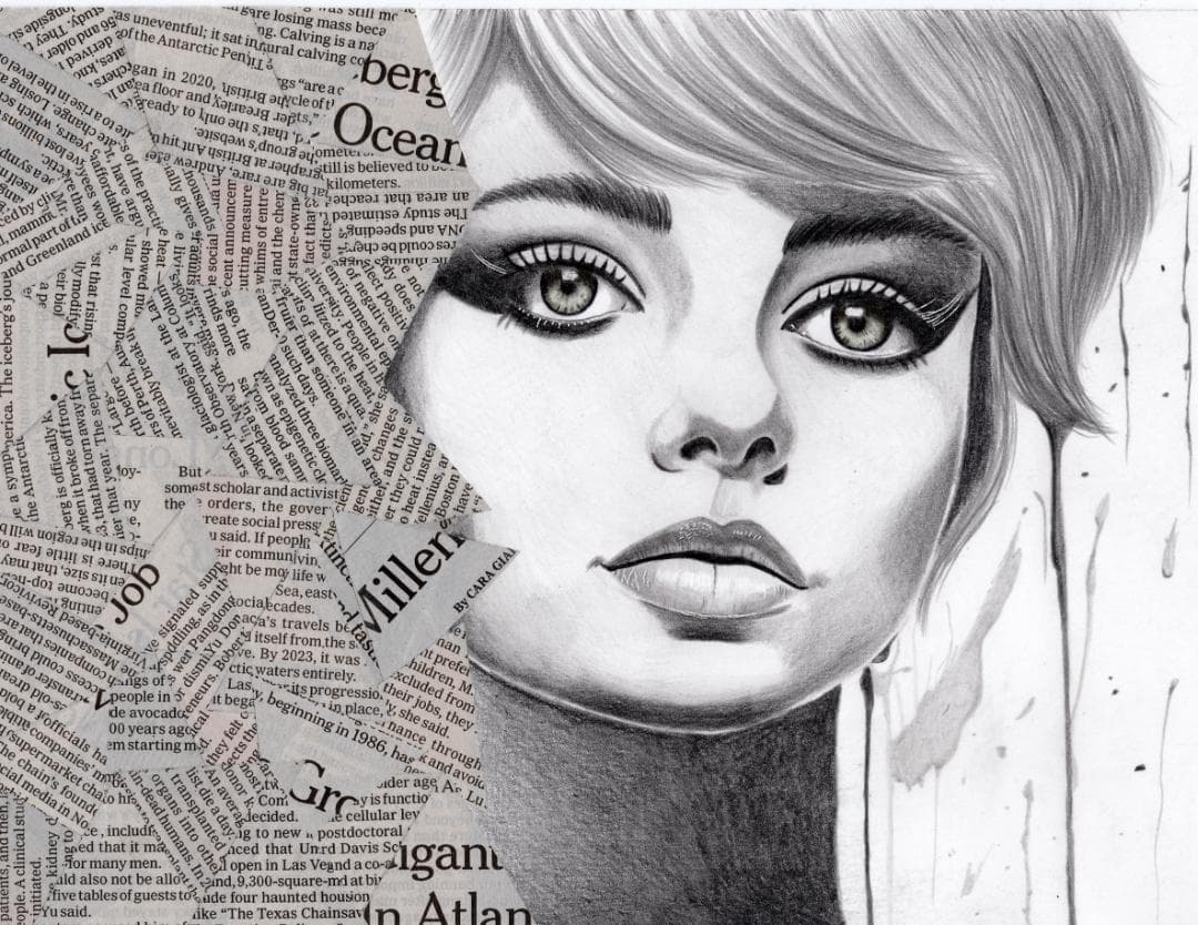 鉛筆画「My mind」　B5大サイズ