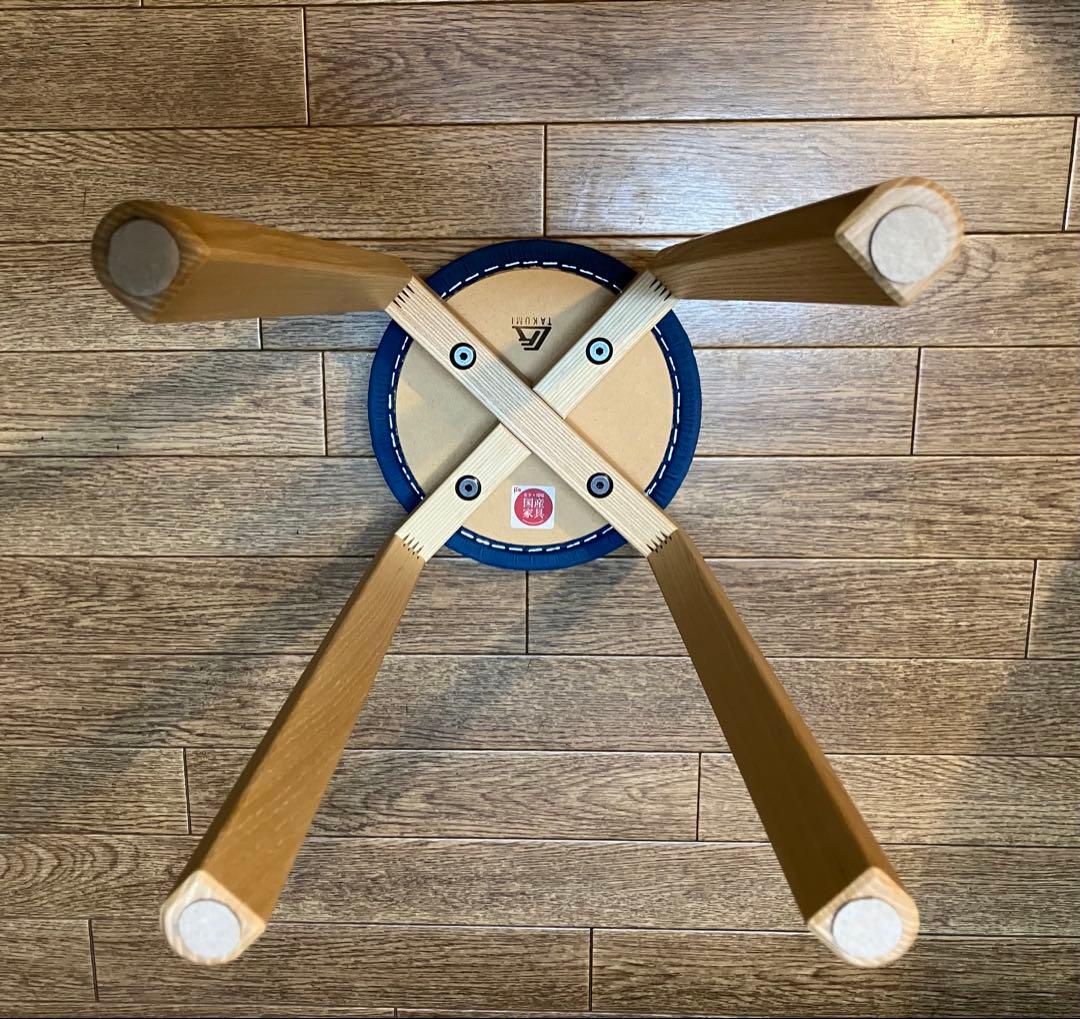 匠工芸 マッシュルームスツール ブルー サイズS