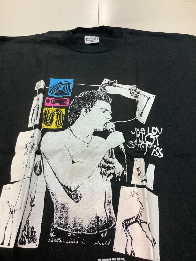 新品 Sid Vicious 90s ヴィンテージグラフィックTシャツ ブラック