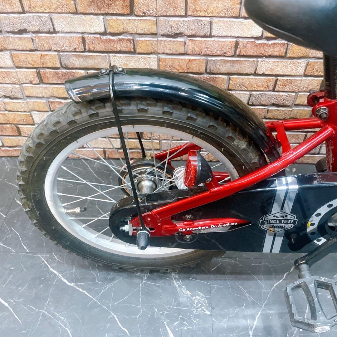 【33】引き取り価格 子供車 Jeep レッド 16インチ シングル