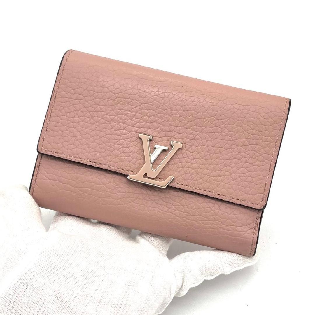 ルイヴィトン ポルトフォイユ カプシーヌ コンパクト 三つ折り財布 マグノリア