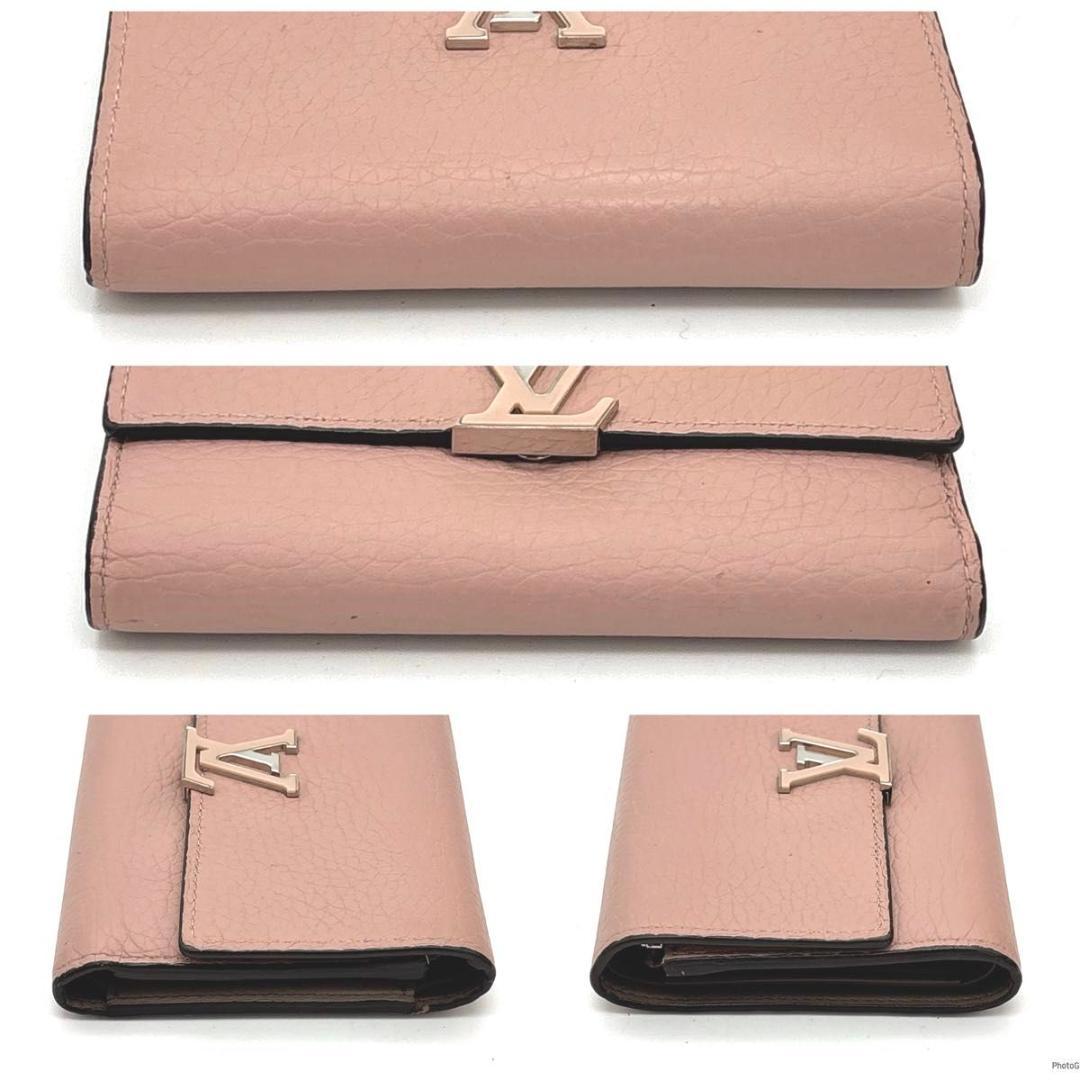 ルイヴィトン ポルトフォイユ カプシーヌ コンパクト 三つ折り財布 マグノリア