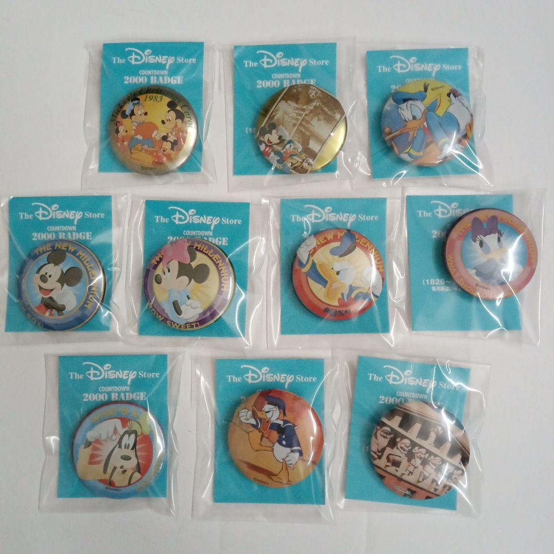 ディズニーストア　2000　カウントダウン　缶バッジ　缶バッジ用台紙