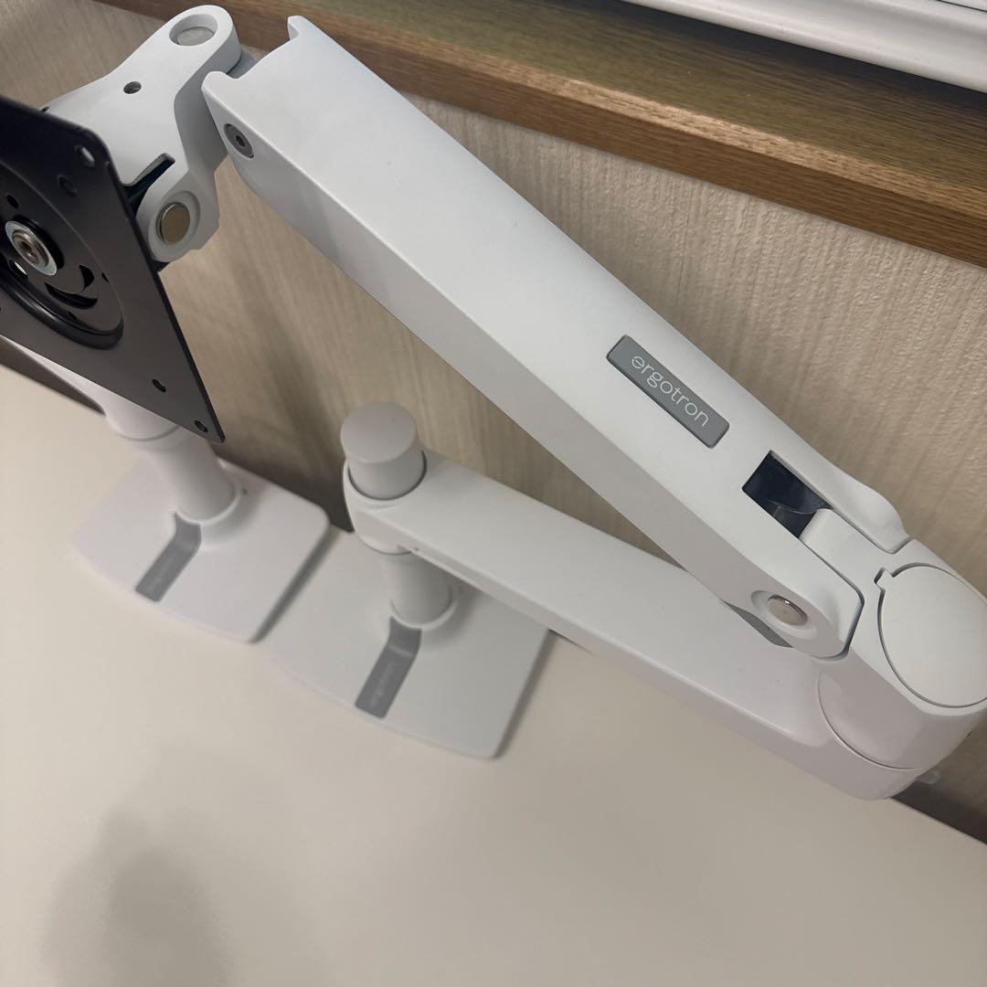 美品ERGOTRON エルゴトロン LXモニターアーム ホワイト/白 2つセット