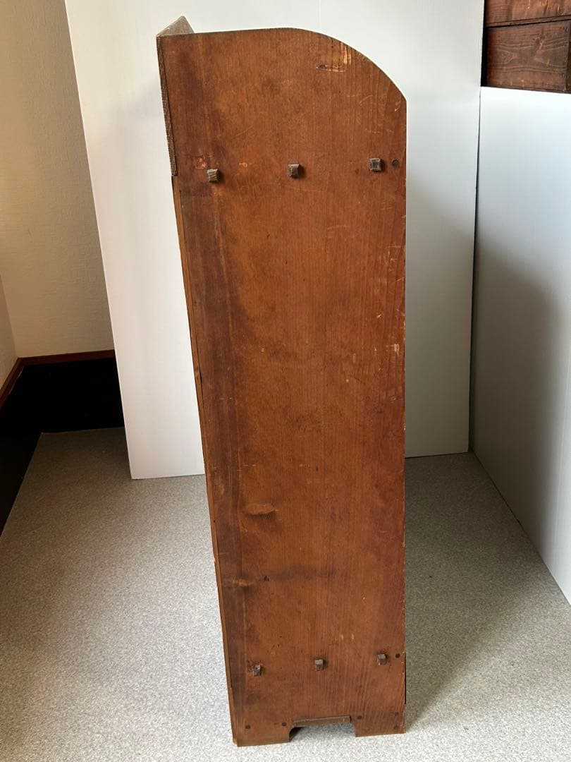 アンティーク 木製引き出し付飾り棚　チェスト 食器棚 本棚 レトロ　抽斗　古道具