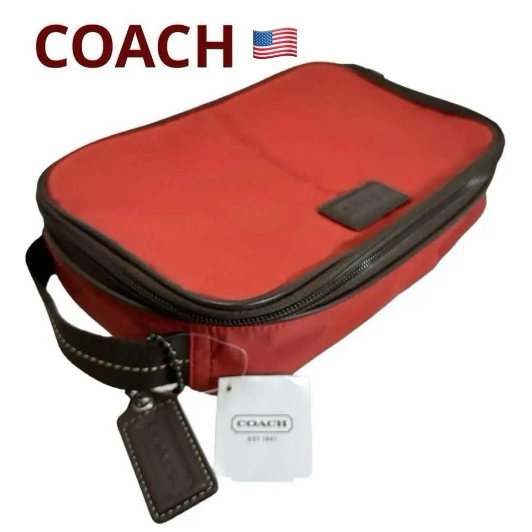 【COACH】コーチ　トラベルポーチ　コスメポーチ　化粧ポーチ　旅行　収納　新品