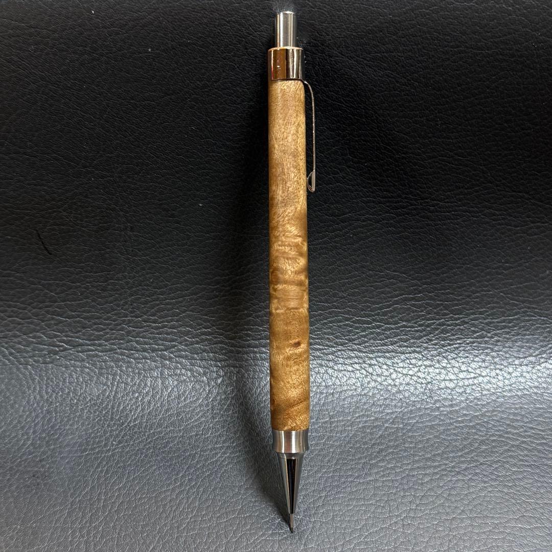 220マーブルウッド木製シャーペン　強低重心ダブルRタイプ　ステンレス