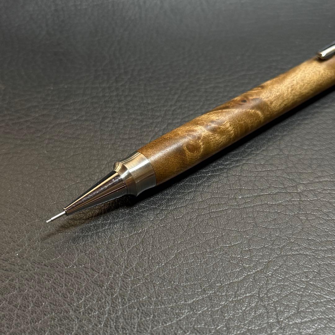 220マーブルウッド木製シャーペン　強低重心ダブルRタイプ　ステンレス