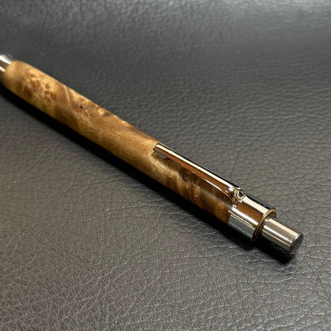 220マーブルウッド木製シャーペン　強低重心ダブルRタイプ　ステンレス