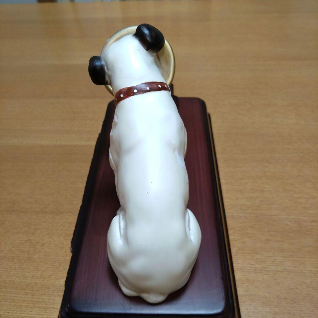 【昭和レトロ】◆ビクター犬◆蓄音機とニッパー台座付◆陶器製◆超稀少◆アンティーク