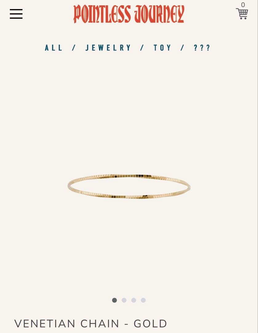 アクセサリー Pointless Journey VENETIAN CHAIN-GOLD1