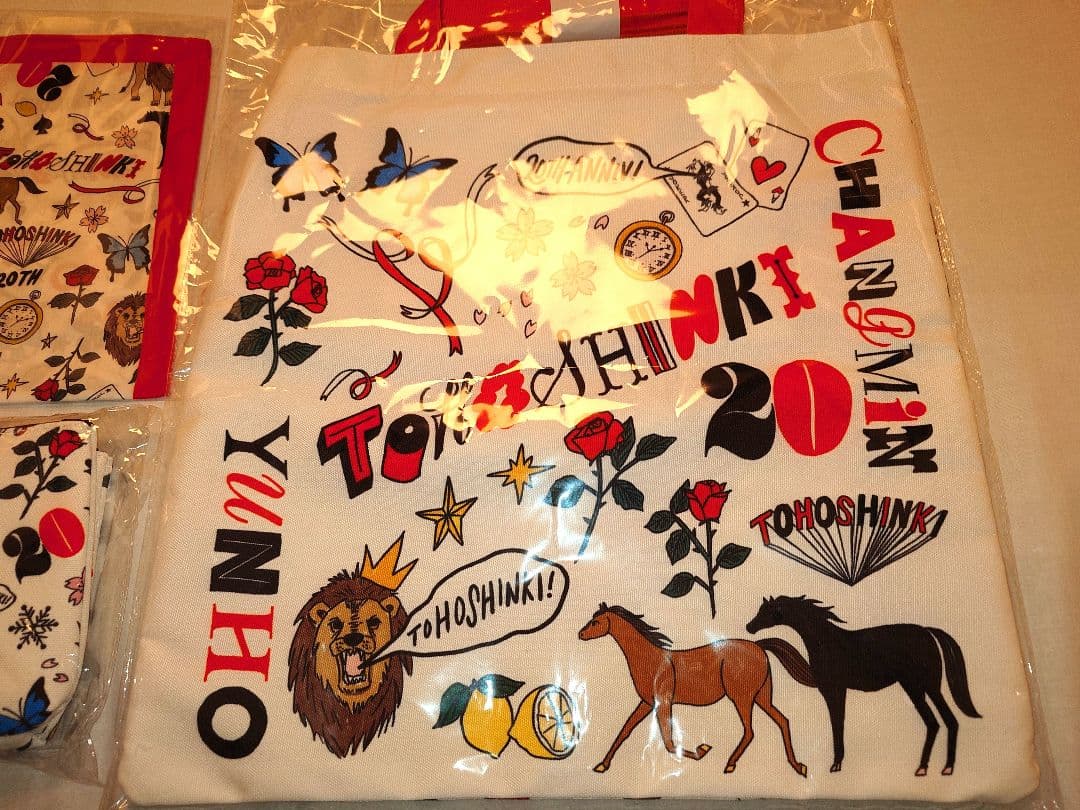 東方神起 ZONE 20周年 ニコイチポーチ トートバッグ ハンカチ グッズ a