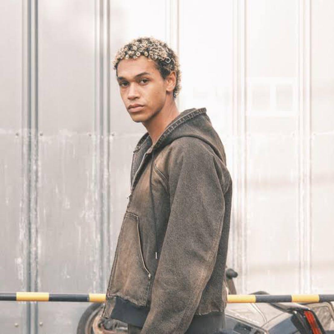 ジャケット・アウター 25ss 2 NVRFRGT denim hooded work jacket