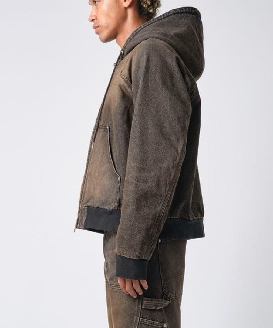 ジャケット・アウター 25ss 2 NVRFRGT denim hooded work jacket