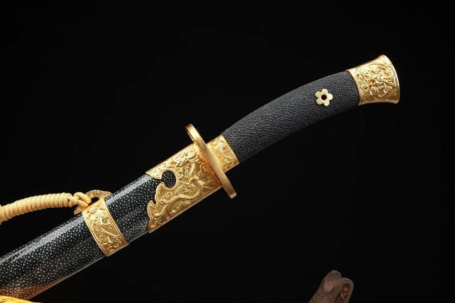 きんめっき竜紋刀 模造刀 居合刀 武士道 武具 漢剣 唐刀 龍泉剣 手鍛造打