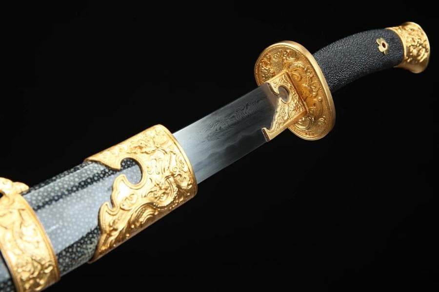 きんめっき竜紋刀 模造刀 居合刀 武士道 武具 漢剣 唐刀 龍泉剣 手鍛造打