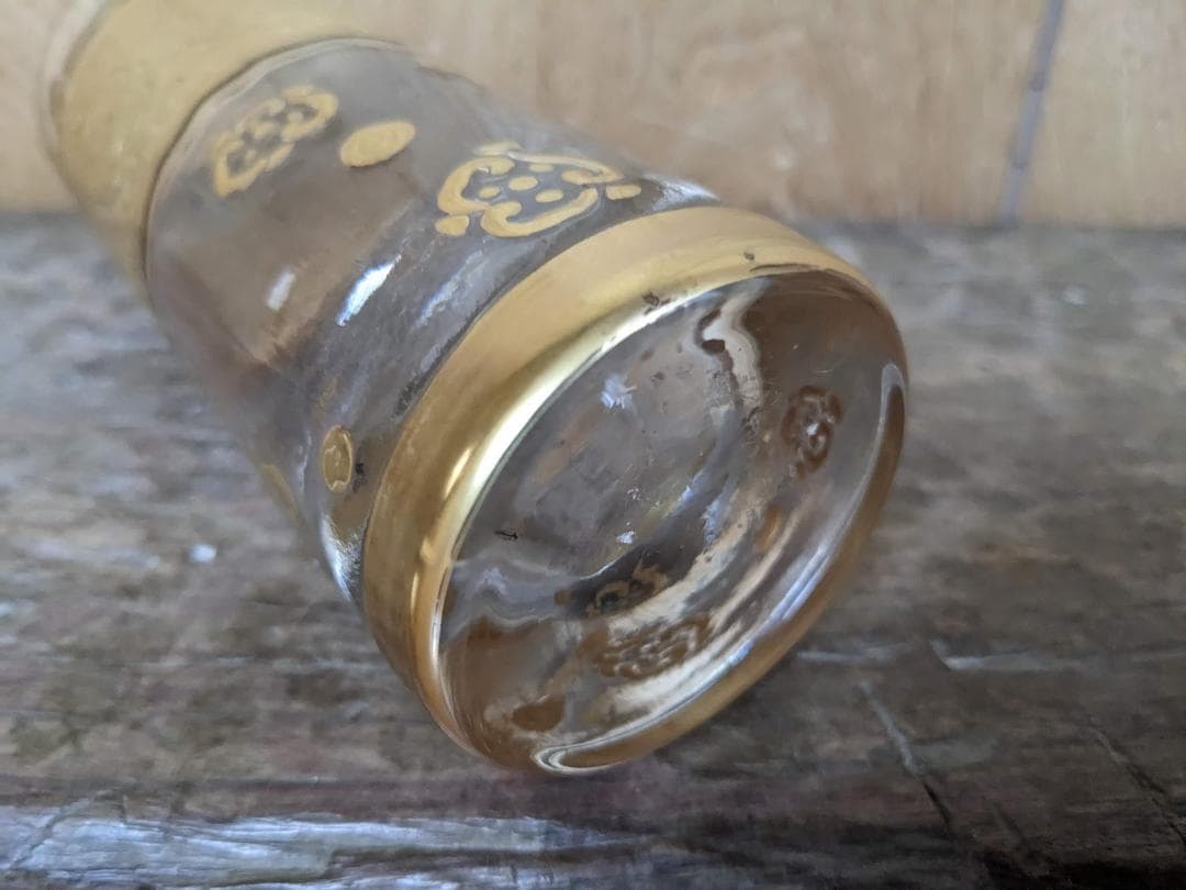 純金 ベネティアングラス　ベネチアングラス　硝子　タンブラー　S7