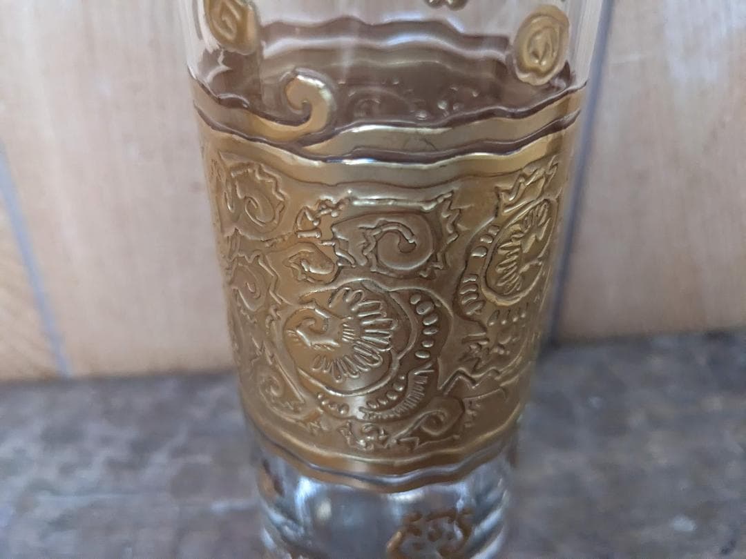 純金 ベネティアングラス　ベネチアングラス　硝子　タンブラー　S7