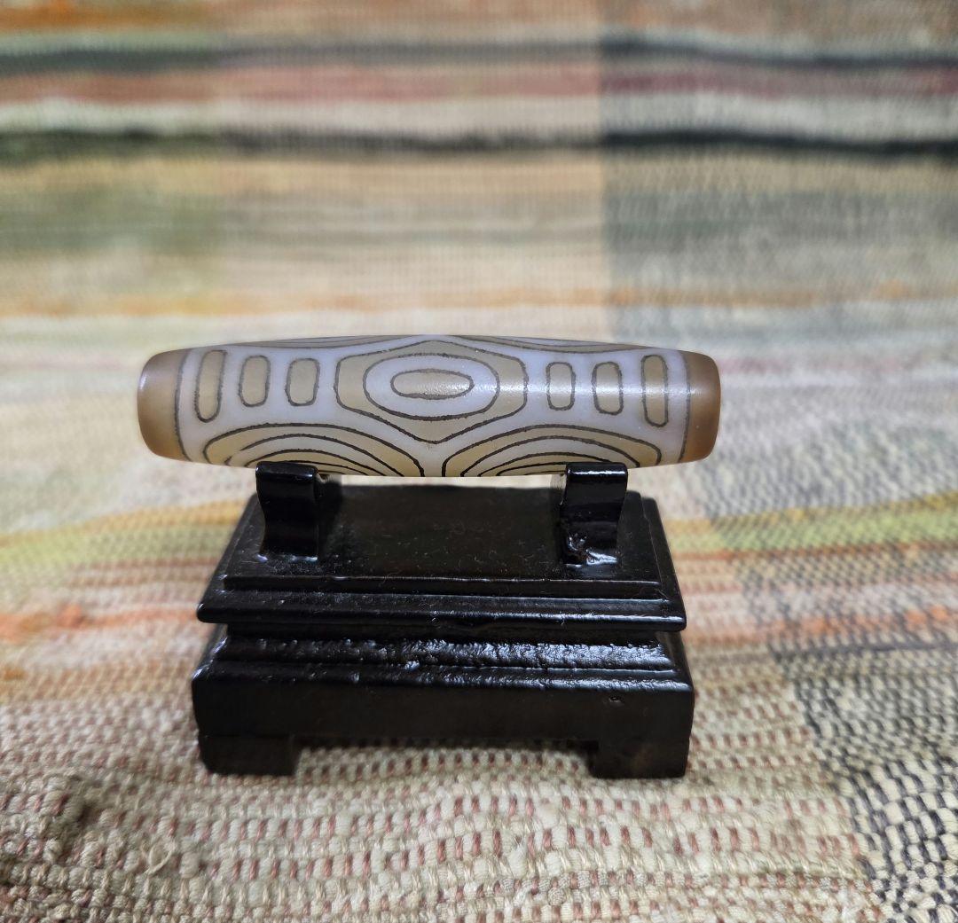 056　天珠　龍眼銀線天珠　　龍六眼　　　dzibeads！