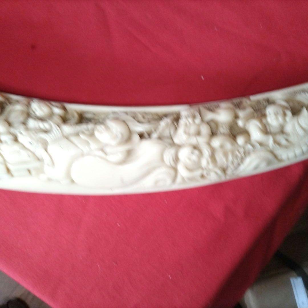 中国の彫り物 角型 材質不明 オブジェ 古玩