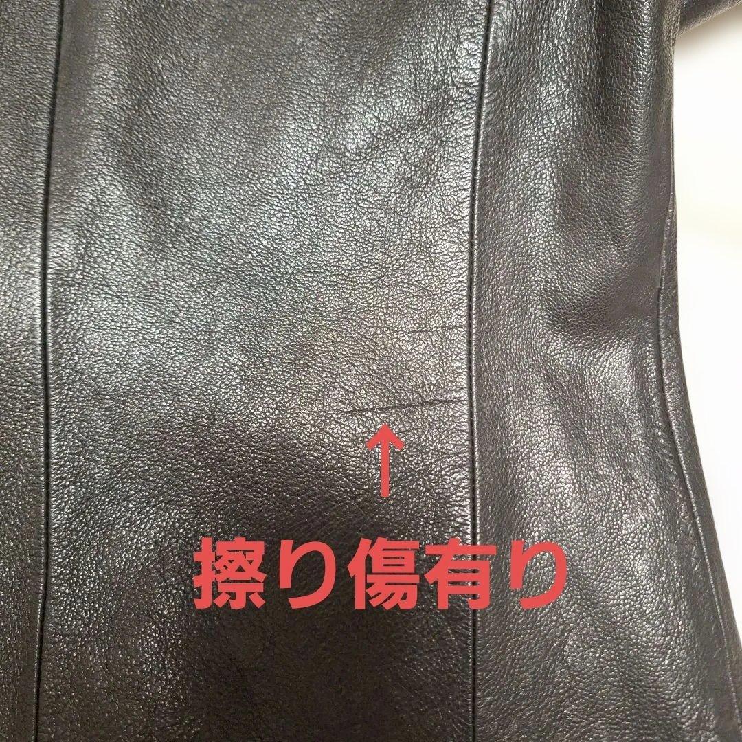 FUGA 　ゴートレザー　 シングルライダース 黒　サイズ46