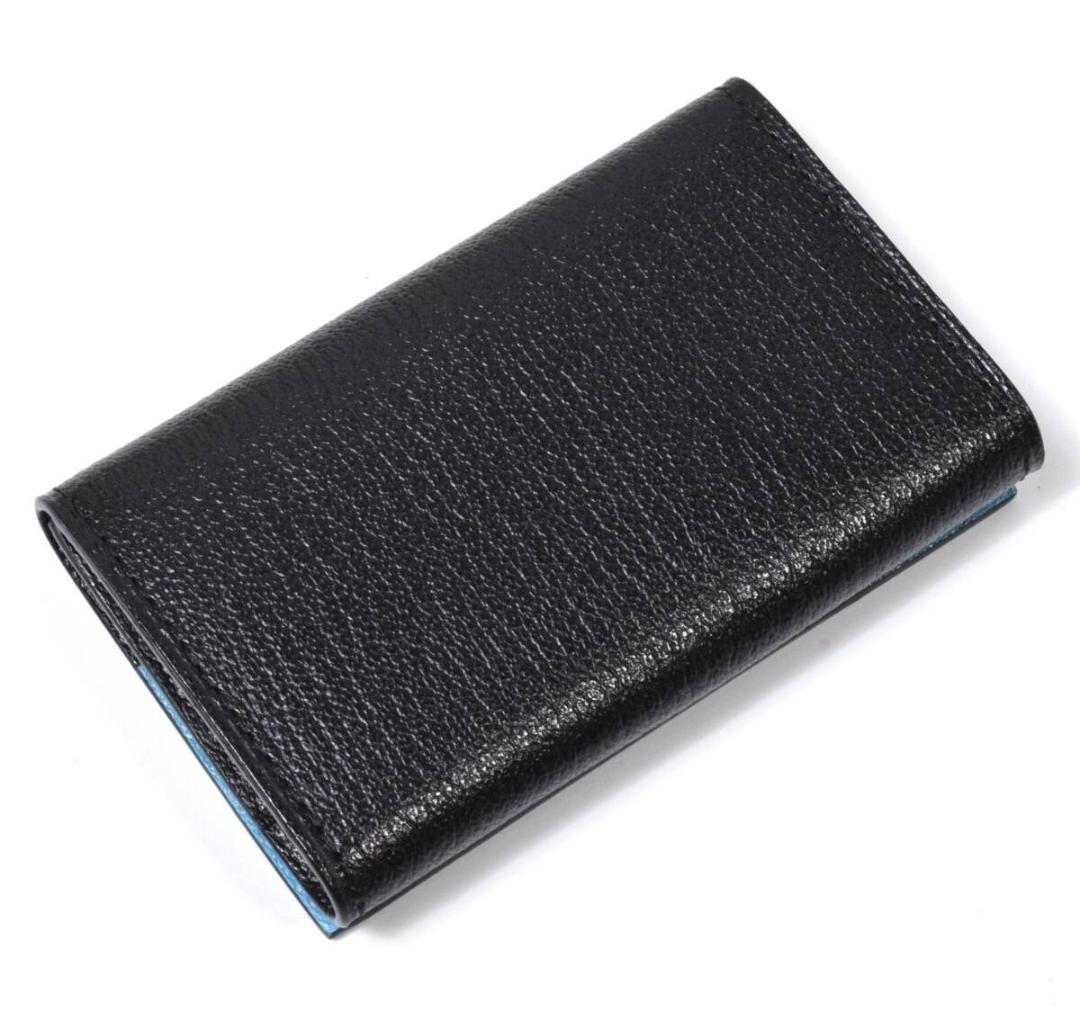 未使用 ラルコバレーノ 山羊革 レザーキーケース 5連 ブラック イタリア製