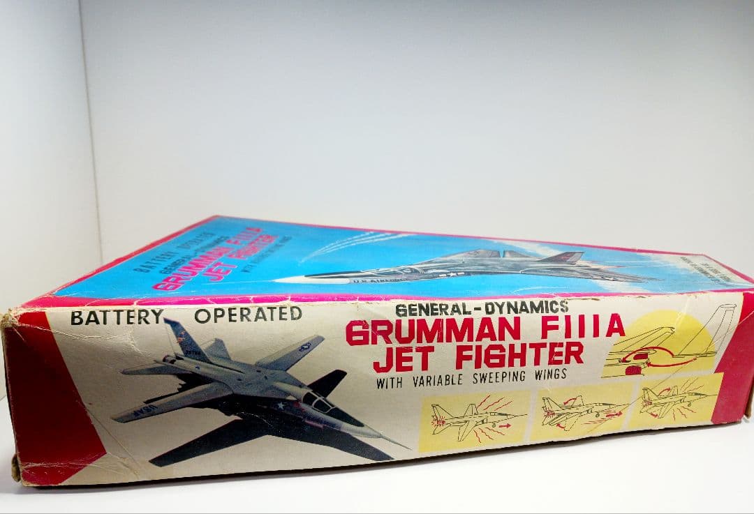 希少 動作品 野村トーイ グラマン F111A ジェットファイター ブリキ