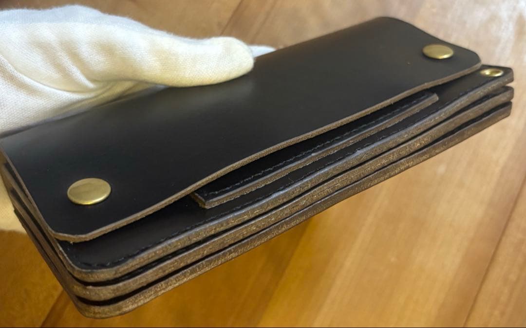 トラッカーウォレット　ロング　クロムエクセル　3層　小判カン付　茶芯