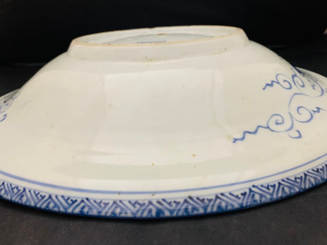 古伊万里　花唐草　大皿　深鉢　約直径38㎝