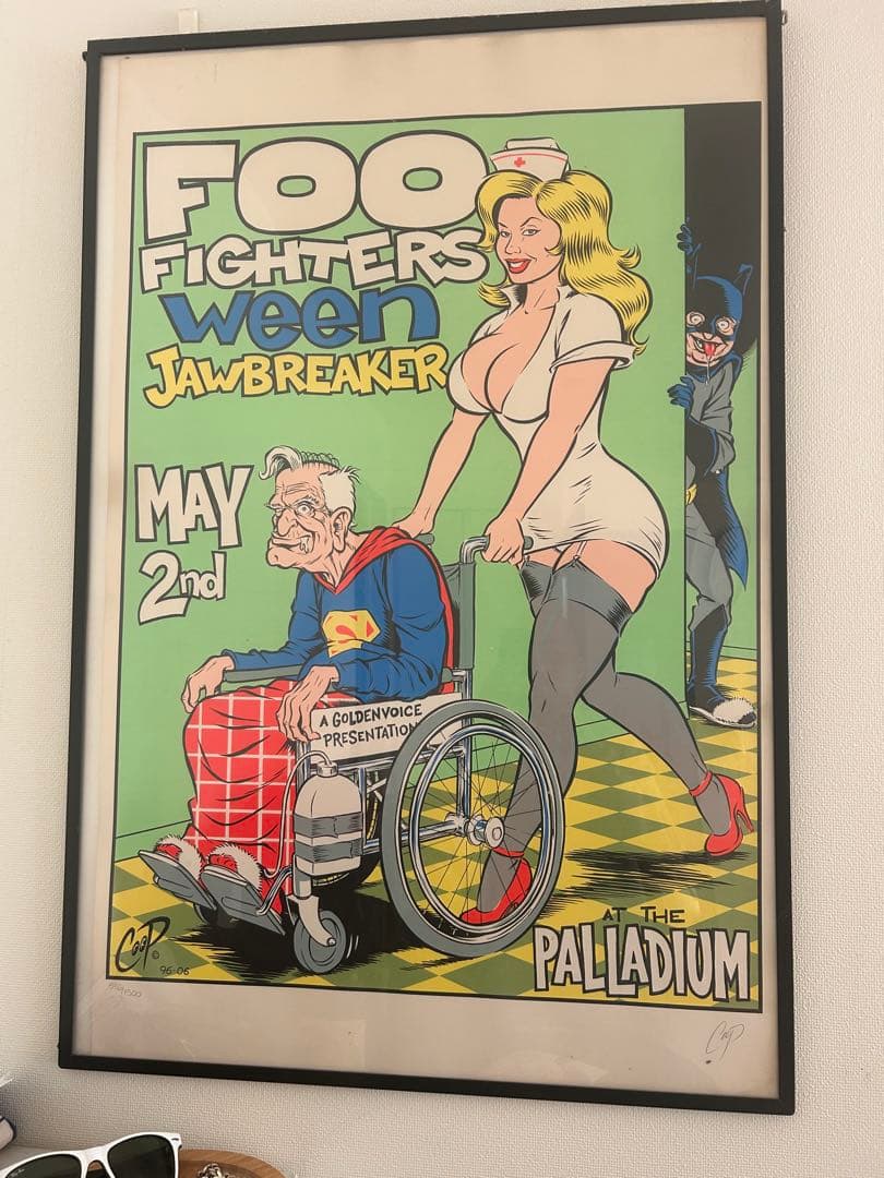 シルクスクリーンポスFOOFIGHTERS フレーム付き