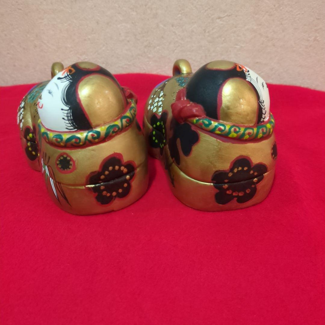 犬筥　手描き　雛人形用　雛道具