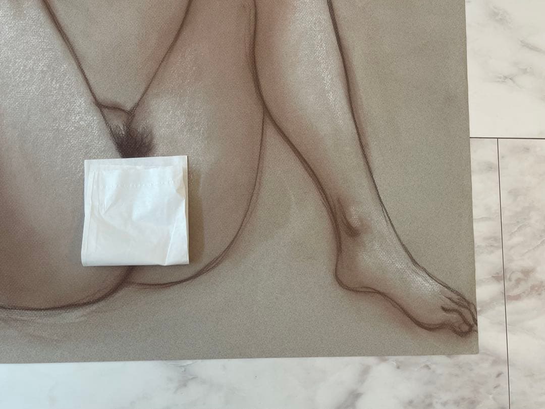 【真作】古沢岩美　大作　裸婦 パステル画