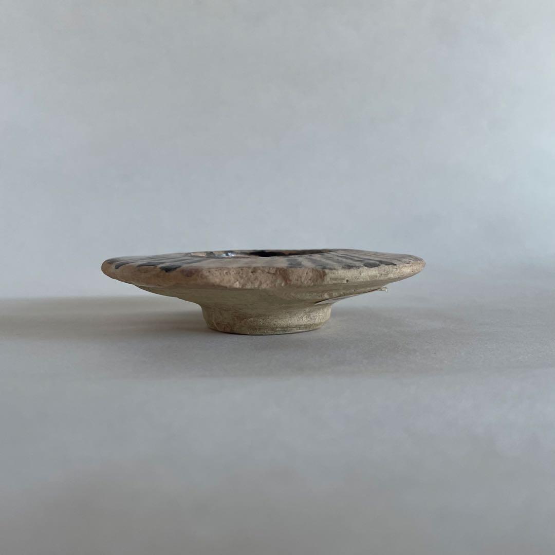 白地多彩幾何学文鉢　イスラム　イラン