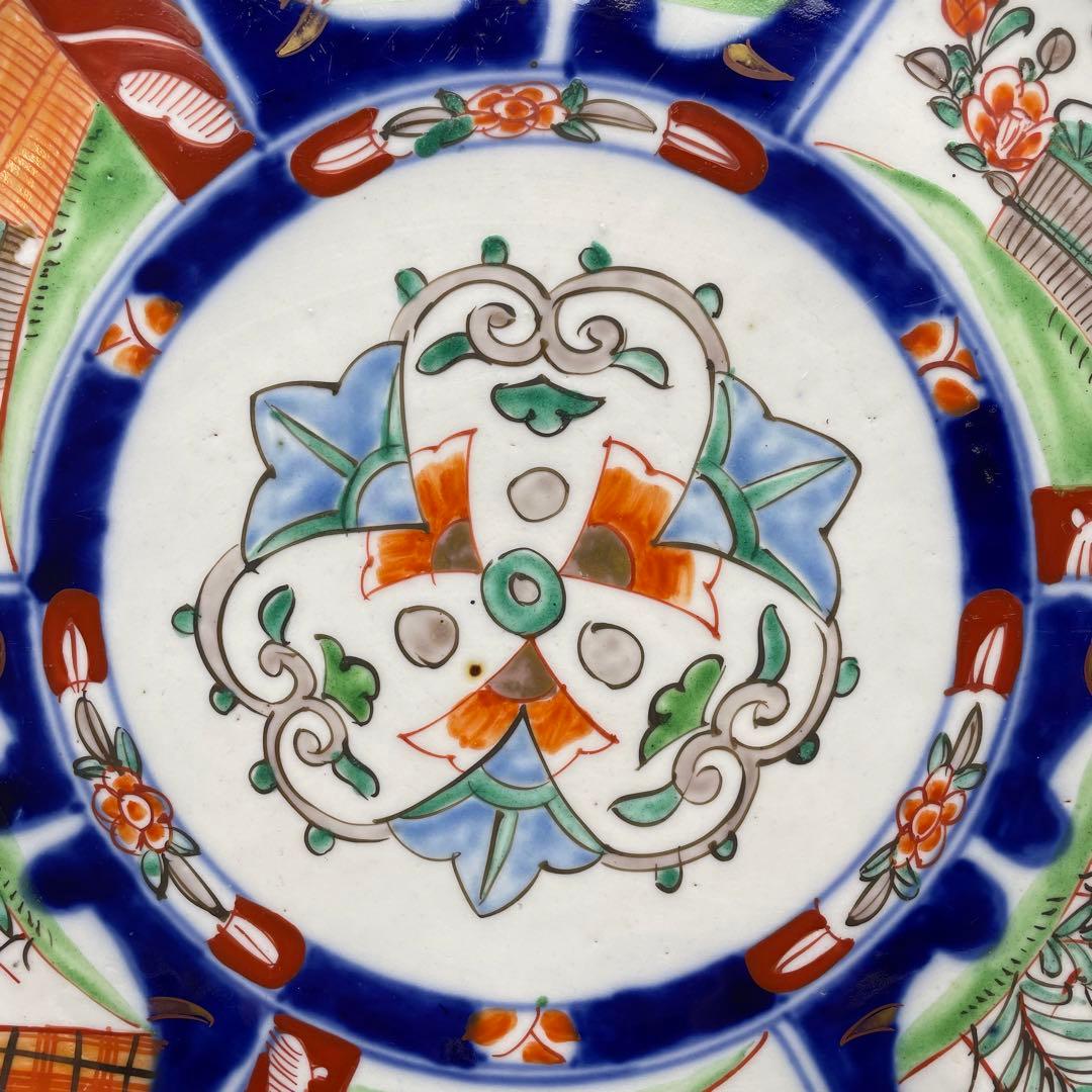 伊万里・有田焼　明治時代　色絵大皿　金彩　飾り皿　40cm