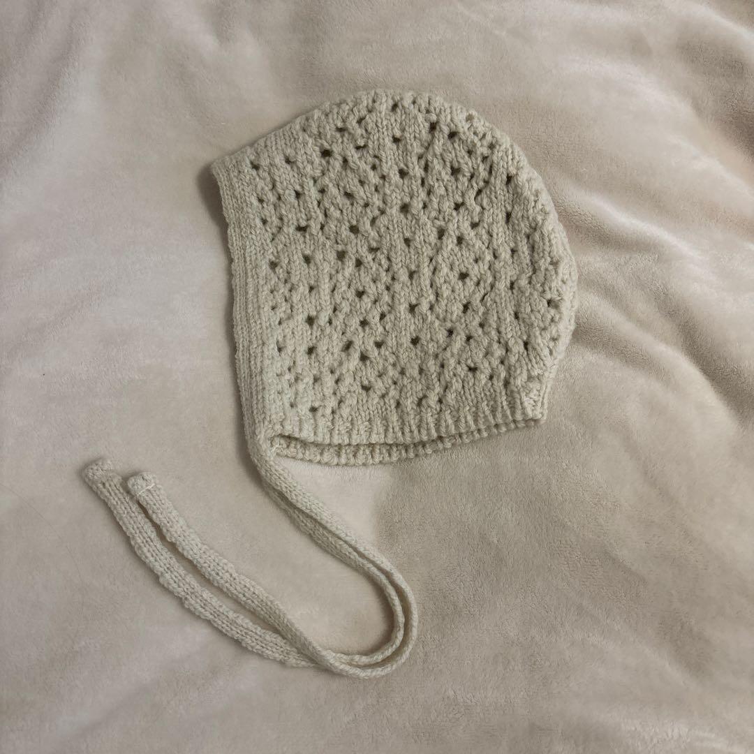 AMOMENT CROCHET KNIT BONNET クロシェ　バラクラバ