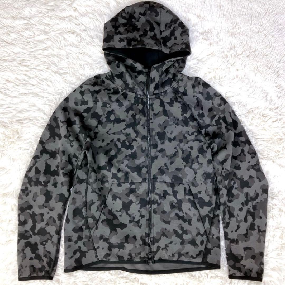 ✨ナイキ テックフリース セットアップ ジャージ グレー カモフラ 迷彩 M