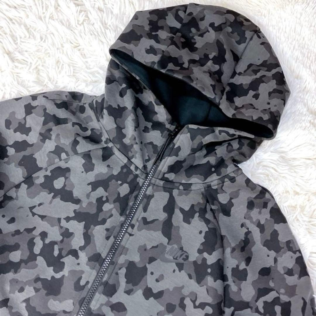 ✨ナイキ テックフリース セットアップ ジャージ グレー カモフラ 迷彩 M