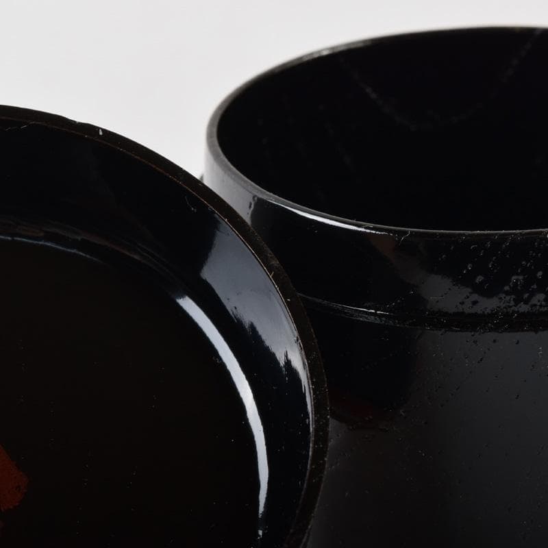 茶道具　西大寺　日の丸茶入　松本実道書付　共布共箱　V　8230