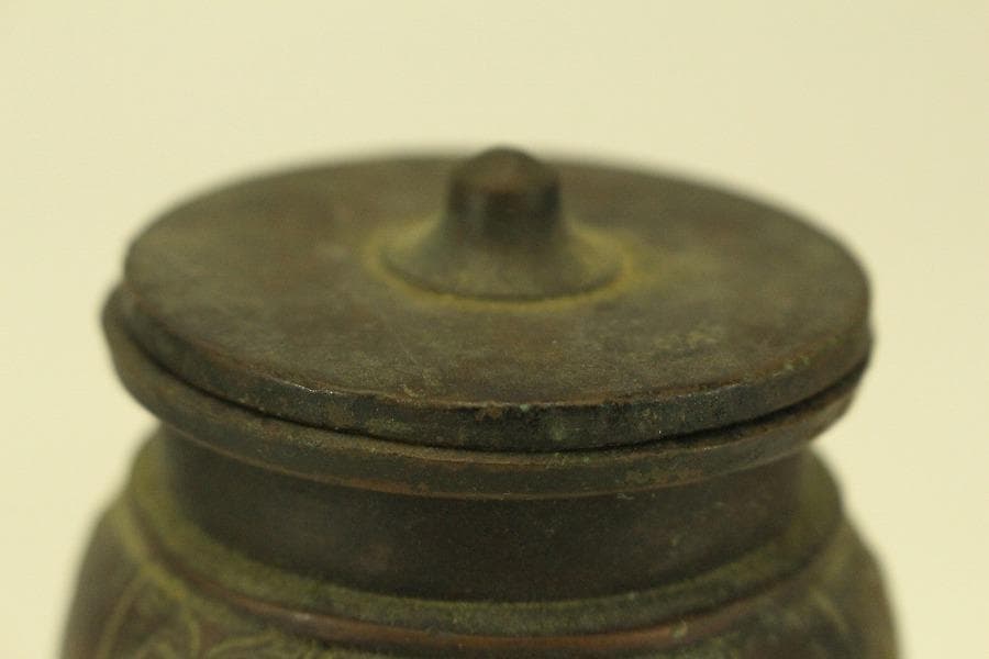 古銅 宣徳年製 香炉 火入 揃 二件(A630)