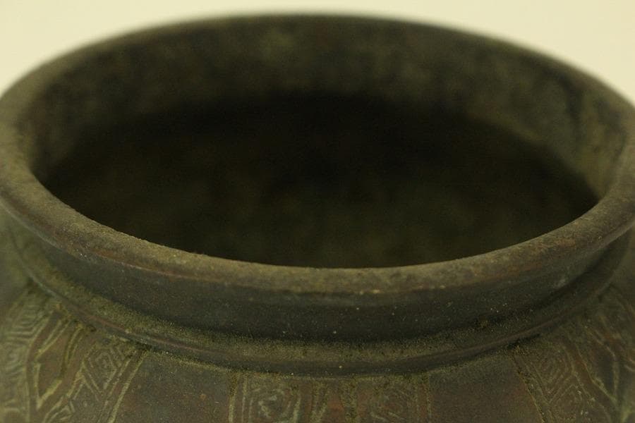 古銅 宣徳年製 香炉 火入 揃 二件(A630)