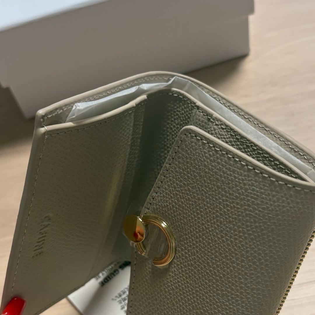 新品未使用タグ付き！ CAFUNÉ ベージュ 三つ折り財布 DOUBLE-C