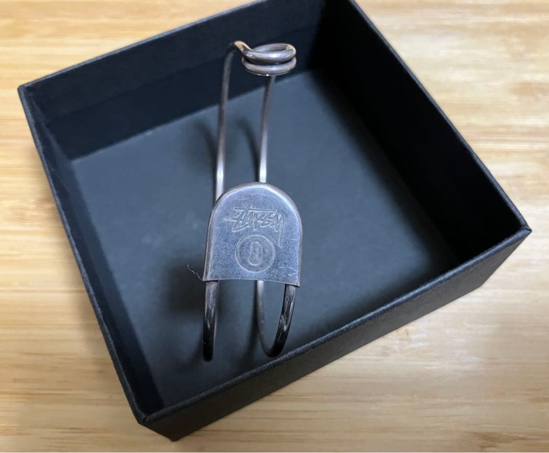 stussy jam  made ブレスレット　シルバー　安全ピン