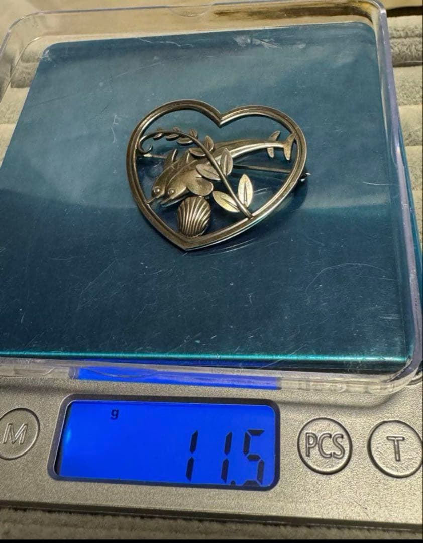 週末セール❗️ヴィンテージ ジョージジェンセン イルカ ブローチ 312