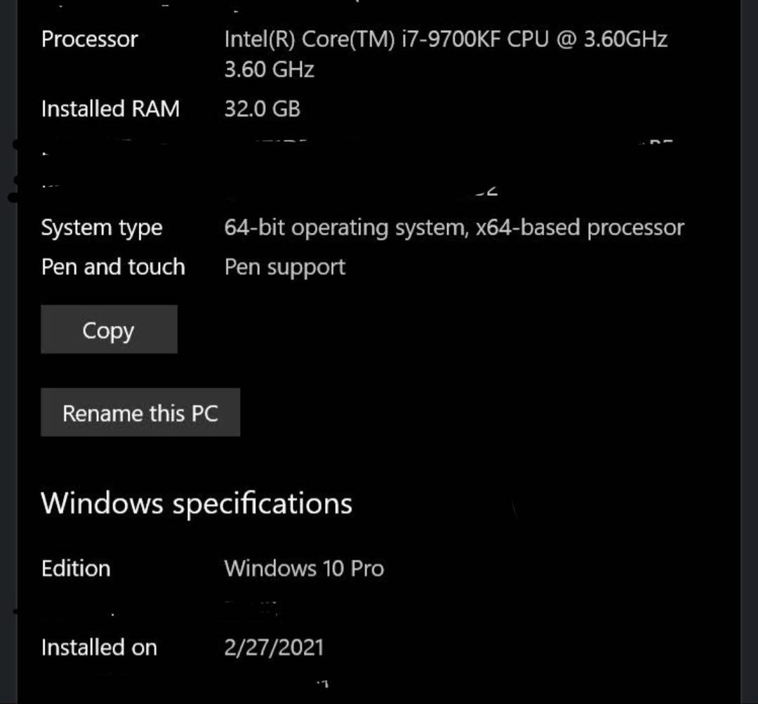 自作ゲーミングPC i7 9700KF RTX2080ti 32GB RAM