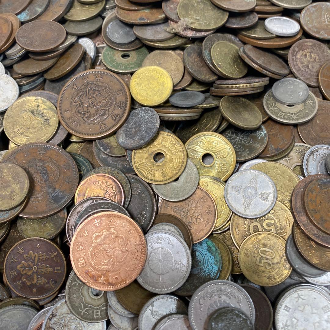 日本の古銭 明治 大正 昭和 レトロ まとめ売り 正味4.2kg NO.54